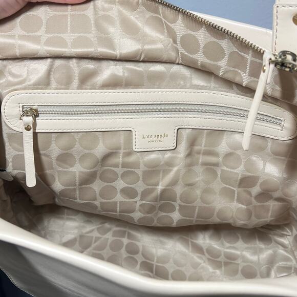 Kate Spade Malea Savona cream leather zip top tote - Picture 7 of 11